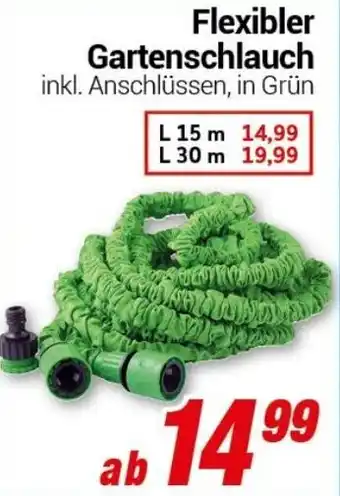 CENTERSHOP Flexibler Gartenschlauch L 15 m Angebot