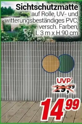 CENTERSHOP Sichtschutzmatte L 3 m x H 90 cm Angebot