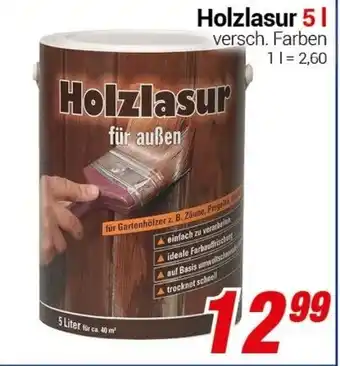 CENTERSHOP Holzlasur 5 l Angebot