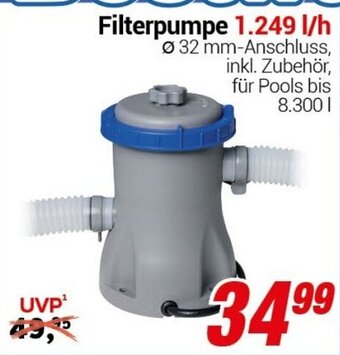 CENTERSHOP Bestway Filterpumpe 1.249 l/h Angebot