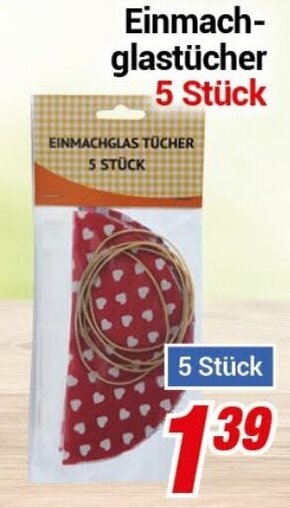 CENTERSHOP Einmach-glastücher 5 Stück Angebot