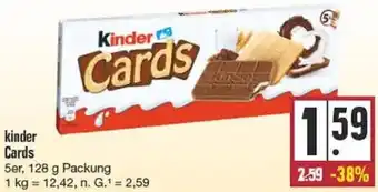 Edeka kinder Cards 5er, 128 g Packung Angebot