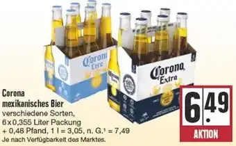 Edeka Corona mexikanisches Bier 6x0,355 Liter Packung Angebot