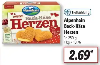 Lidl Alpenhain Back-Käse Herzen 250 g Angebot