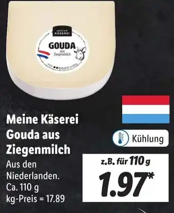 Lidl Meine Käserei Gouda aus Ziegenmilch 110g Angebot