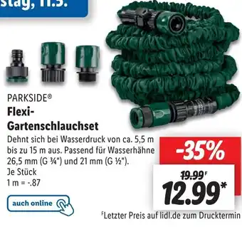 Lidl PARKSIDEⓇ Flexi- Gartenschlauchset Angebot