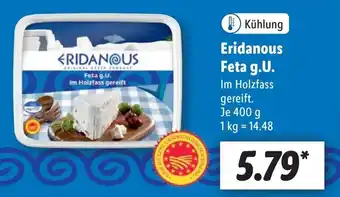 Lidl Eridanous Feta g.U. 400g Angebot