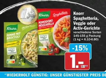 AEZ Knorr Spaghetteria, Veggie oder Activ-Gerichte 145-155g Angebot