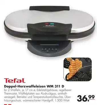 Handelshof Tefal Doppel Herzwaffeleisen WM 311 D Angebot