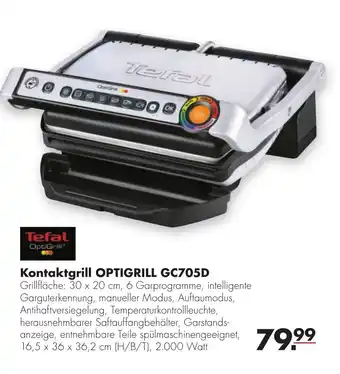 Handelshof Tefal Kontaktgrill Optigrill GC705D Angebot