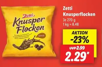 Lidl Zetti Knusper Flocken 270g Angebot