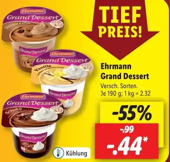 Lidl Ehrmann Grand Dessert 190g Angebot