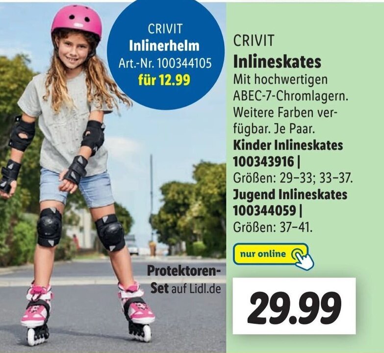 CRIVIT Inlineskates, Kinder Inlineskates, Jugend Inlineskates Angebot