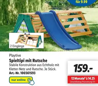 Lidl Playtive Spieltipi mit Rutsche Angebot