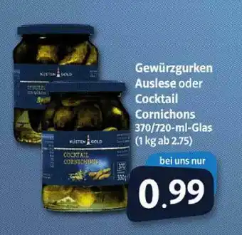 Markant Markt Gewürzgurken Auslese Odr Cocktail Cornichons Angebot