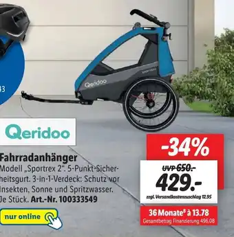 Lidl Fahrradanhänger Angebot