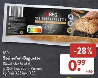 Aldi Süd BBQ Steinofen-Baguette 250-300 g Packung Angebot