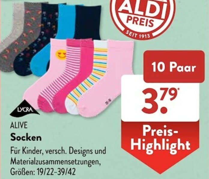 Socken Angebot bei Aldi Süd