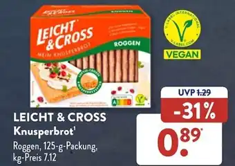 Aldi Süd LEICHT &CROSS KNUSPERBROT 125g Angebot