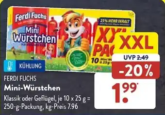 Aldi Süd Mini-Würstchen 10x25g Angebot