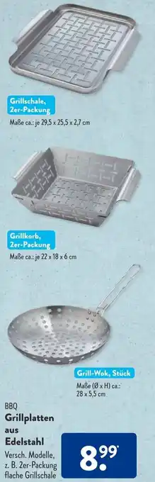 Aldi Süd Grillplatten aus Edelstahl Angebot