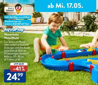 Aldi Süd Wasserbahn WaterWorld 93x90cm Angebot