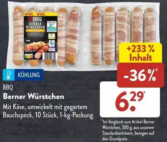 Aldi Süd Berner Würstchen 1kg Packung Angebot