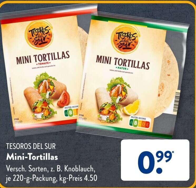 MINI TORTILLAS 220g Angebot bei Aldi Süd