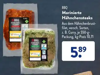 Aldi Süd BBQ Marinierte Hähnchensteaks 550g Angebot