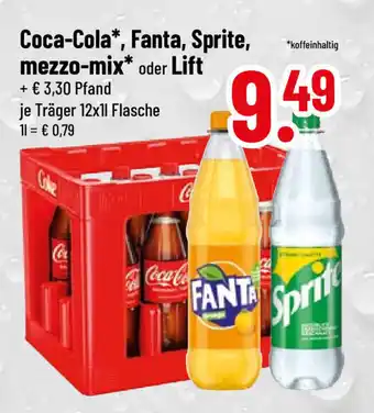 trinkgut Coca-Cola*, Fanta, Sprite, mezzo-mix* oder Lift 12*1L Angebot