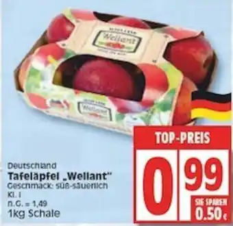 Edeka Tafeläpfel Wellant" 1kg Schale Angebot