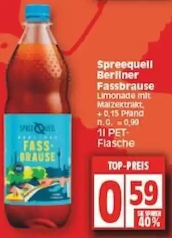 Edeka Spreequell Berliner Fassbrause 1 L Angebot