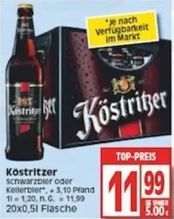 Edeka Köstritzer 20x0,5 L Flasche Angebot