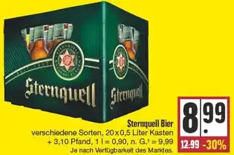 Edeka Sternquell Bier 20x0,5 Liter Kasten Angebot