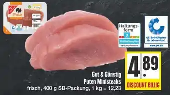 Edeka Gut & Günstig Puten Ministeaks 400 g SB Packung Angebot