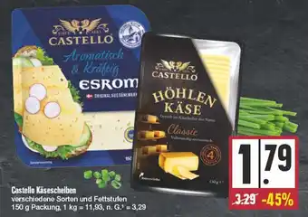 Edeka Castello Käsescheiben 150 g Packung Angebot