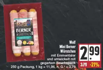 Edeka Wolf Mini Berner Würstchen 250 g Packung Angebot