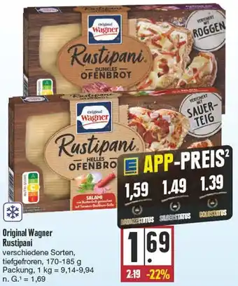 Edeka Original Wagner Rustipani 170-185 g Packung Angebot