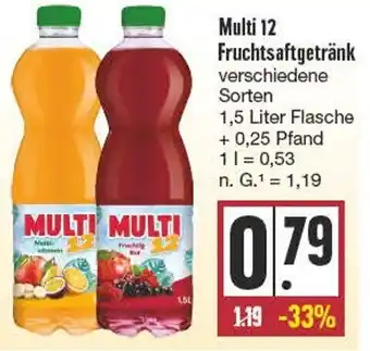 Edeka Multi 12 Fruchtsaftgetränk 1,5 Liter Flasche Angebot