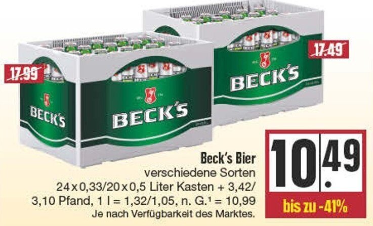 Erstaunlich Edeka Becks Angebot Fotos