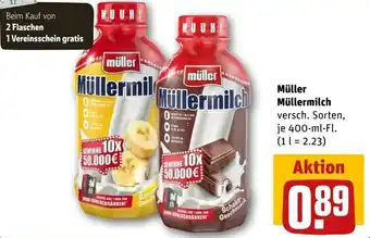 REWE Müller Müllermilch 400 ml Fl. Angebot