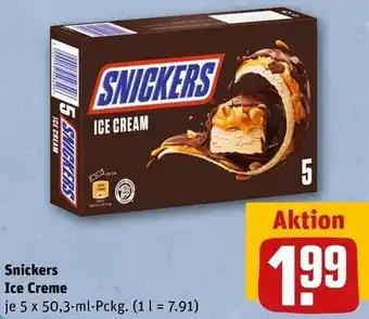 REWE Snickers Ice Creme 5 x 50,3 ml Pckg. Angebot