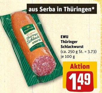 REWE EWU Thüringer Schlackwurst 100 g Angebot