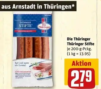 REWE Die Thüringer Thüringer Stifte 200 g Pckg. Angebot