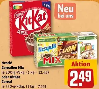 REWE Nestlé Cerealien Mix 200 g oder KitKat Cereal 330 g Pckg. Angebot