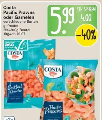 WEZ Costa Pacific Prawns oder Garnelen 250/300g Beutel Angebot