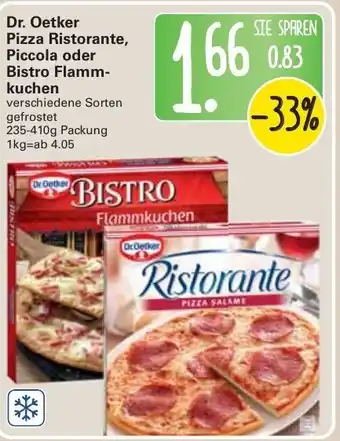 WEZ Dr. Oetker Pizza Ristorante, Piccola oder Bistro Flammkuchen 235-410g Angebot