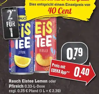 Edeka Neukauf Rauch Eistee Lemon oder Pfirsich 0,33L Angebot