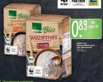 WEZ Edeka Bio Weizenvollkornmehl oder Weizenmehl 1kg Angebot