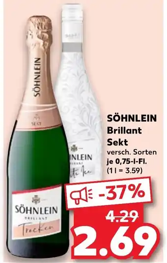 Kaufland SÖHNLEIN Brillant Sekt 0,75 L-Fl. Angebot